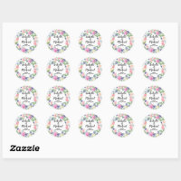 Team Bride Classic Round Sticker, Zazzle