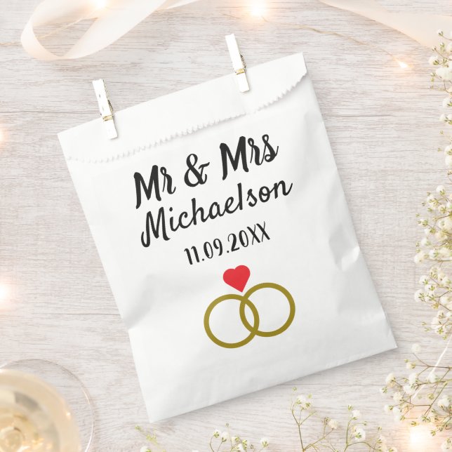Personalized Wedding Favor Bag (Clipped)