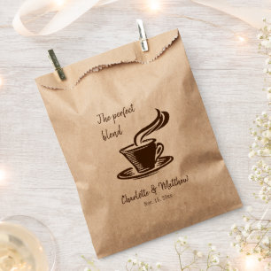 Personalized Wedding Favor Bag for Coffee Beans