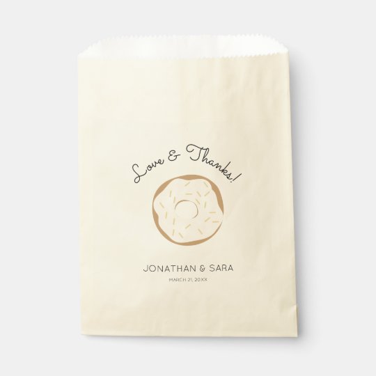 Personalized Wedding Favor Bag Frosted Donut