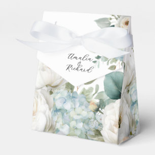 Personalized Wedding Favor Box, Hydrangea Design Boxes