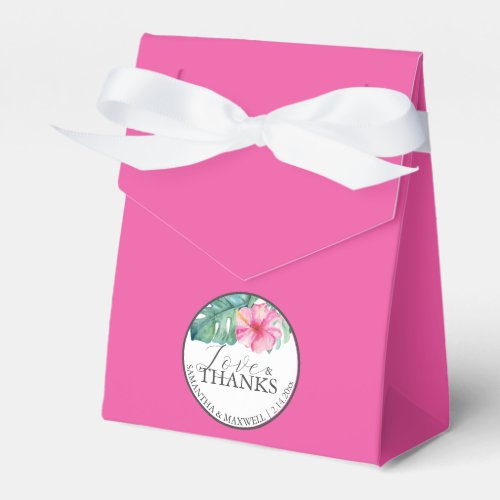 Personalized Wedding Favor Boxes Fuchsia