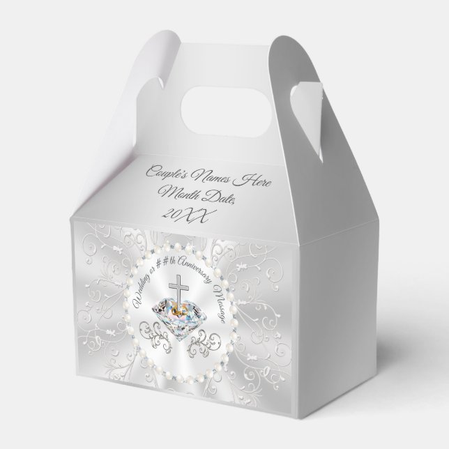 Personalized Wedding Favor Boxes or Anniversary (Front Side)