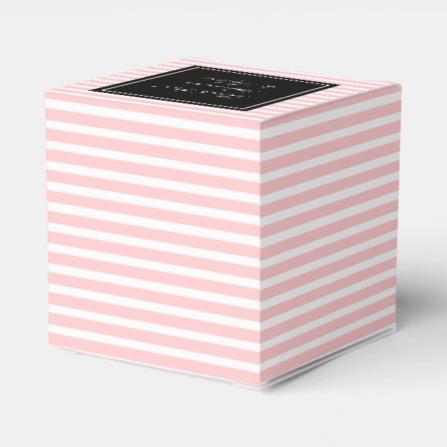 Personalized wedding favor boxes | pastel pink (Back Side)