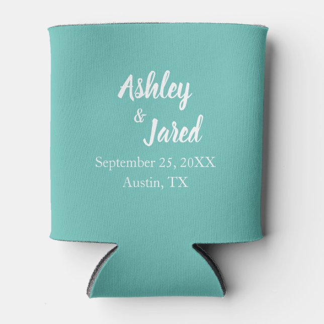 Personalized Wedding Favor Can Cooler (Front)