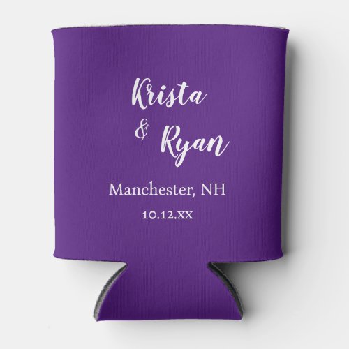 Personalized Wedding Favor Can Cooler