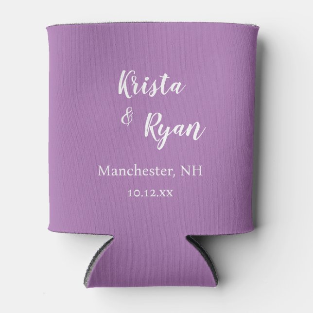 Personalized Wedding Favor Can Cooler (Front)