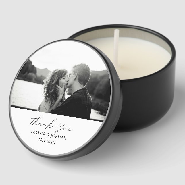 Personalized Wedding Favor Candles Thank You (Corner)