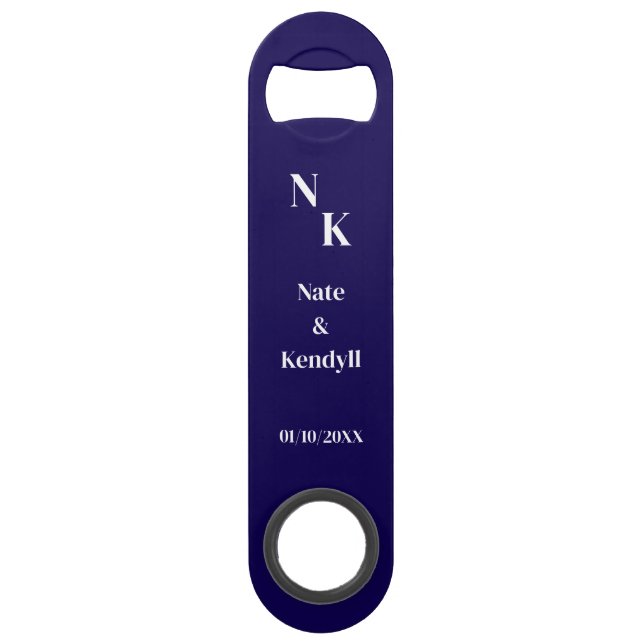 Personalized Wedding Favor Guests Custom Bar Key (Front)