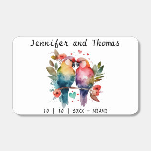 Personalized Wedding Favor Love Birds Matchboxes