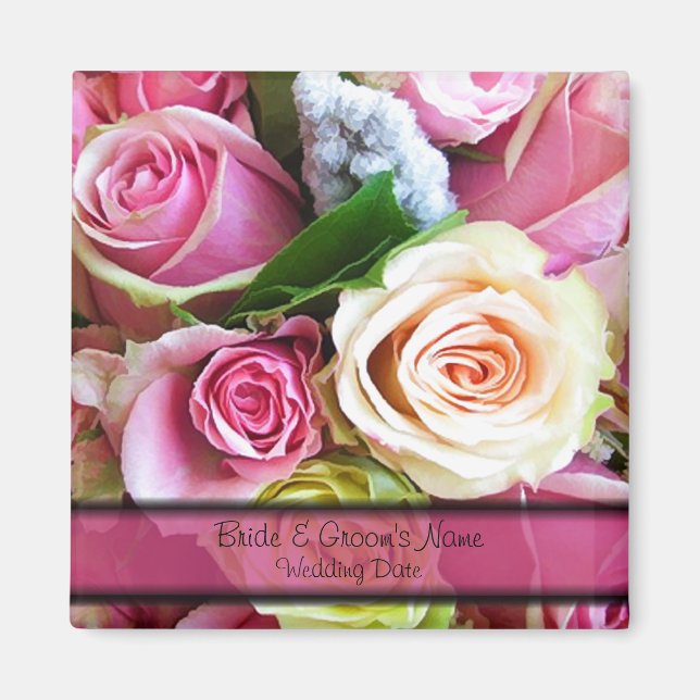 Personalized Wedding Favor Magnet (Front)