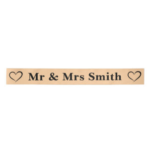 Personalized Wedding Favor Names & Images for Gift Satin Ribbon