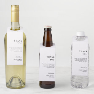 Personalized Wedding Favor Party Hostess Gift Bottle Hanger Tag