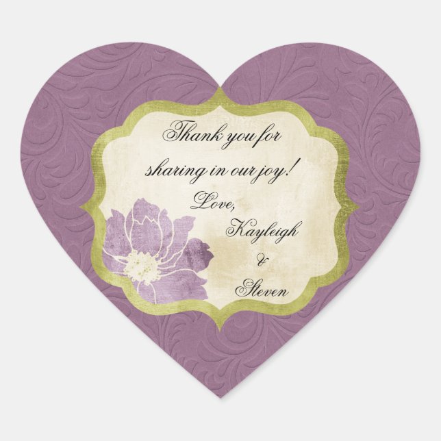 Personalized Wedding Favor Stickers (Front)