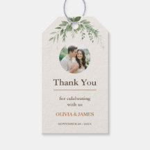 Personalized Wedding Favor Tag | Rustic Botanical