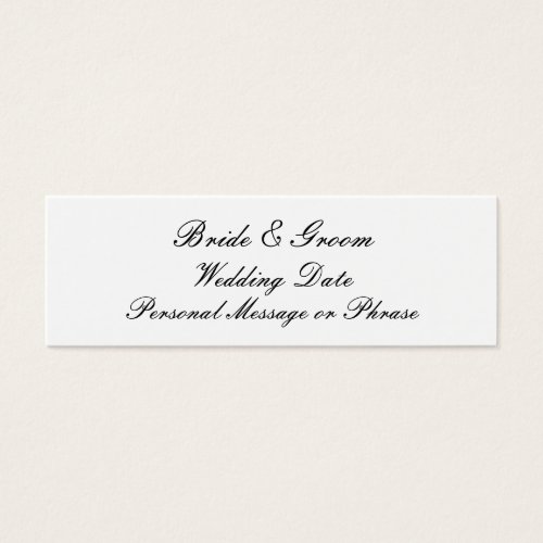 Personalized Wedding Favor Tag Template Business Cards