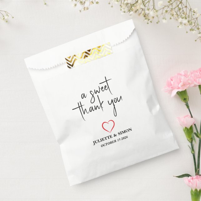 Personalized Wedding Favor Thank You Bags A Sweet (Sealed)