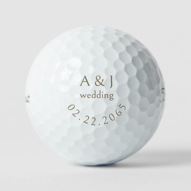 Personalized Wedding Favor Titleist Pro V1 II Golf Balls (Front)