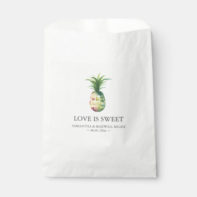 Personalized Wedding Favors Bags Pineapple  (Front)