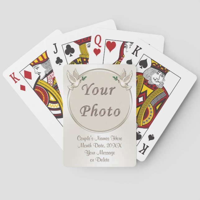 Personalized Wedding Favors for Guests Poker Cards (Back)