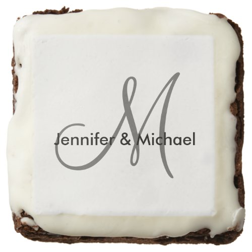 Personalized Wedding Favors Monogram Couple Names Brownie
