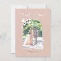 Personalized Wedding Flat Thank You Card
