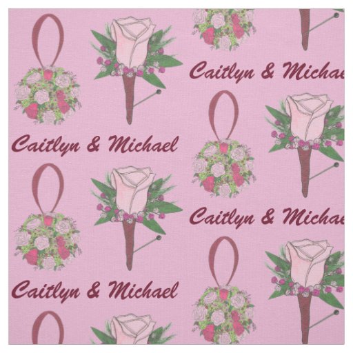 Personalized Wedding Flower Bride Groom Bouquet Fabric