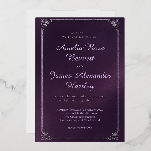 Personalized Wedding Foil Invitation (Envelope)
