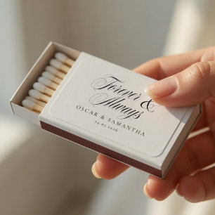 Personalized Wedding Forever & Always Matchboxes