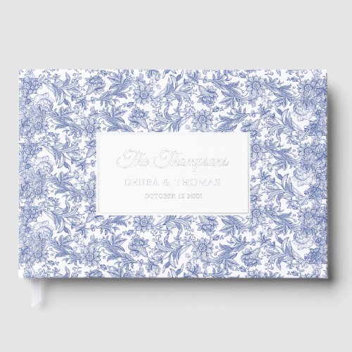 Personalized Wedding French Toile Blue Floral