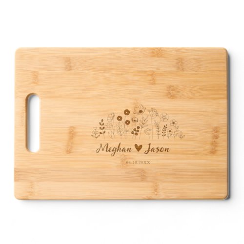 Personalized Wedding Gift couples names Cutting Board