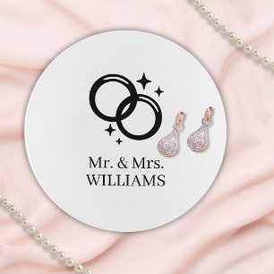 Personalized Wedding Gift for Bride Jewelry Trinket Tray