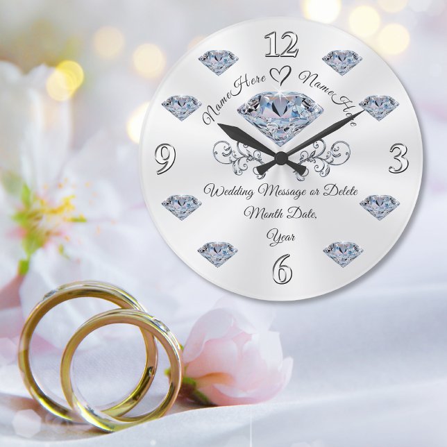 Personalized Wedding Gift for Couple Large Clock (Creator Uploaded)