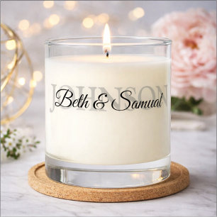 Personalized Wedding Gift for Couple Scented Candle