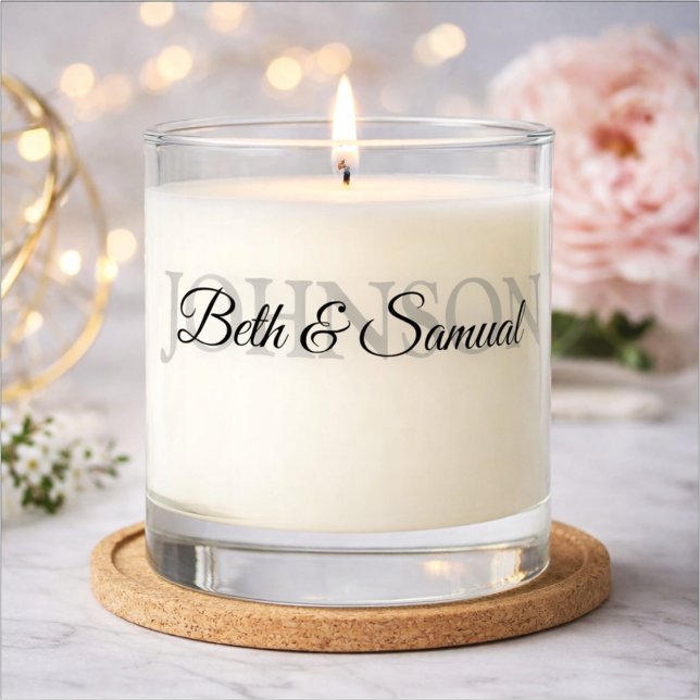 Personalized Wedding Gift for Couple Scented Candle (Creator Uploaded)