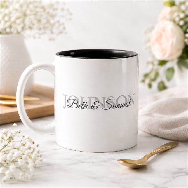 Personalized Wedding Gift for Couple Two-Tone Coffee Mug (Creator Uploaded)
