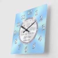 Personalized Wedding Gift Ideas Blue Wedding Clock