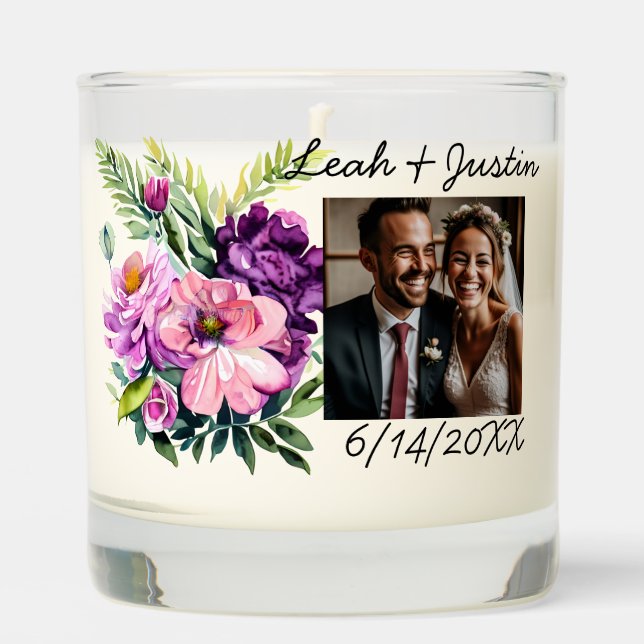 Personalized Wedding Gift  Scented Candle (Front)