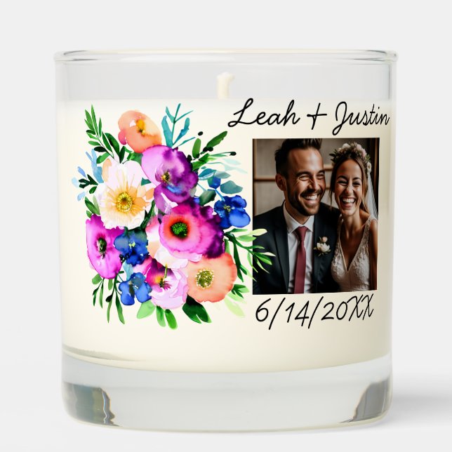 Personalized Wedding Gift  Scented Candle (Front)