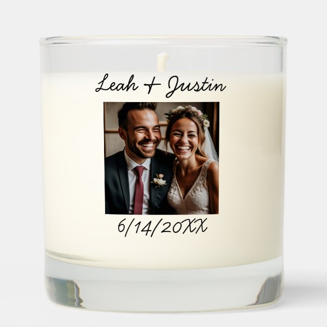 Personalized Wedding Gift  Scented Candle (Front)