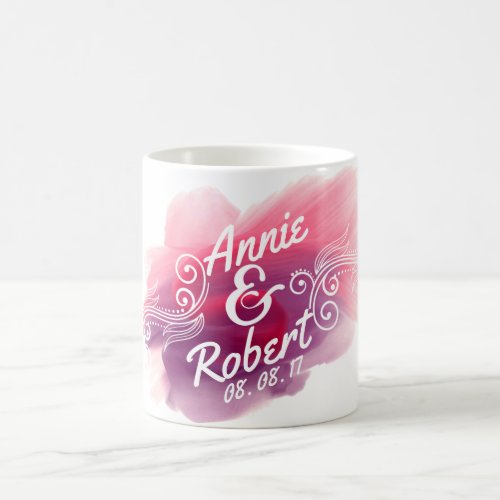 Personalized Wedding Gift Watercolor  Classic Mug