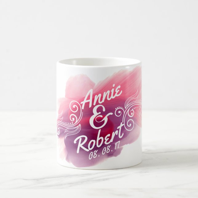 Personalized Wedding Gift Watercolor | Classic Mug (Center)