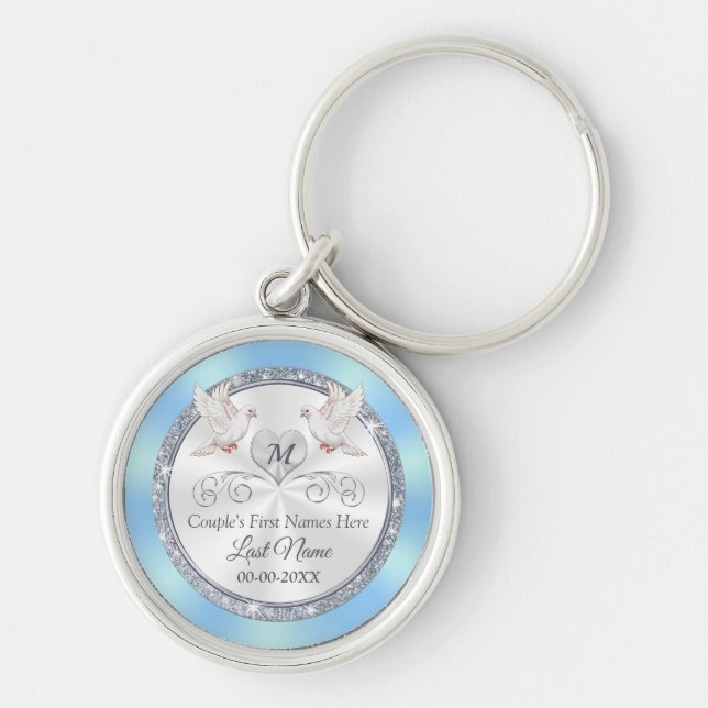 Personalized Wedding Gifts for Bride from Groom Keychain (Front)