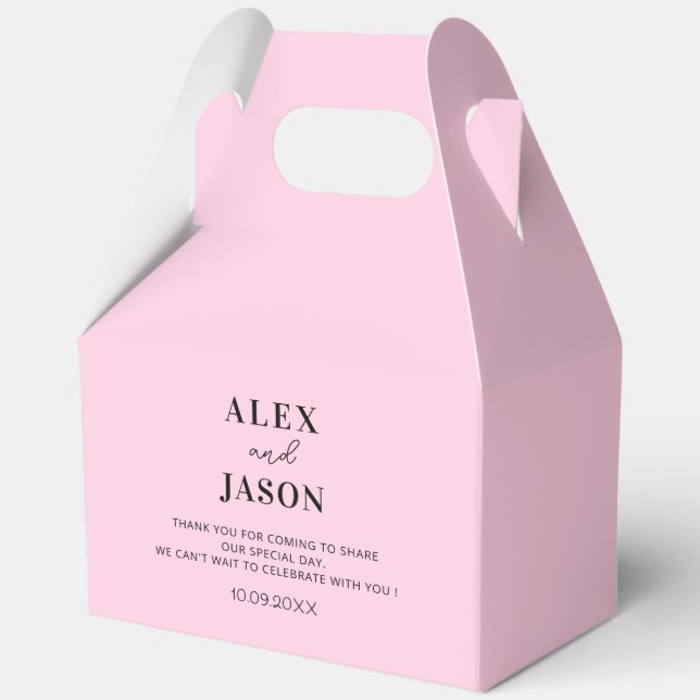 Personalized Wedding Gifts Modern Wedding Welcome Favor Boxes (Front)
