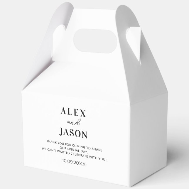 Personalized Wedding Gifts Modern Wedding Welcome Favor Boxes (Front)