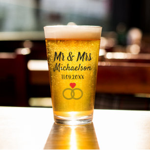 Personalized Wedding Glass