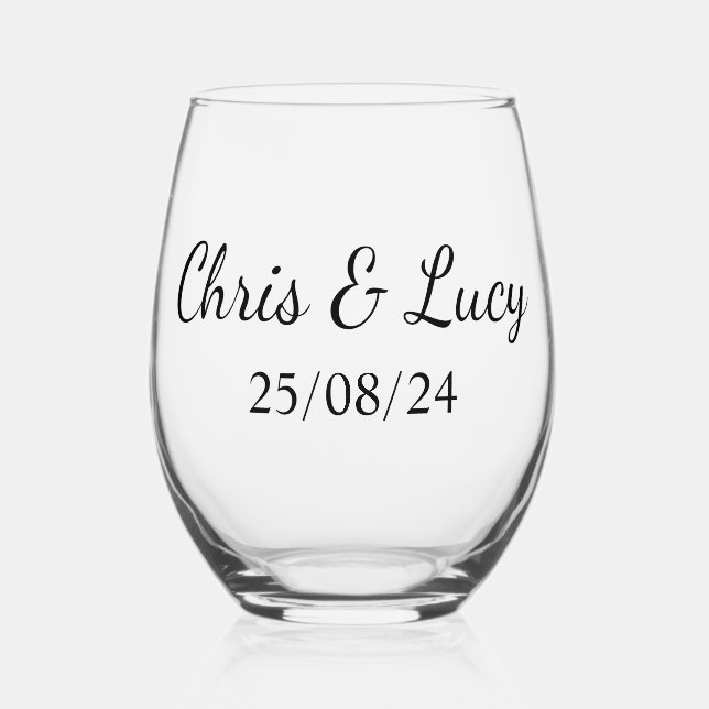 personalized wedding glasses (Front)