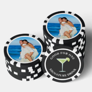 Personalized Wedding Good For One Signature Drink Poker Chips