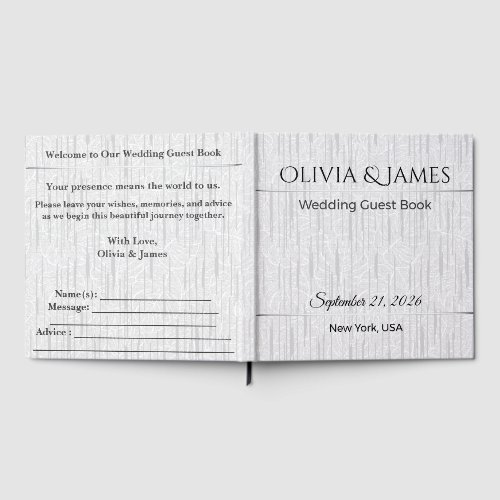 Personalized Wedding Guest Book Elegant Love