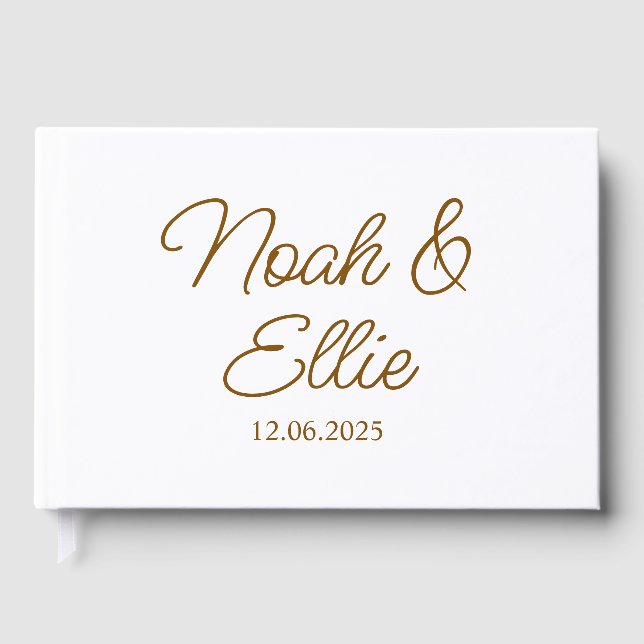 Personalized Wedding Guest Book, Engagement Recept Book (Front)